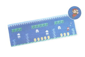 【送料無料】　 スーパーマリオ　MARIO　ロングフェイスタオルウォータースクロール　マリオ　ルイージ　ゲーム　任天堂　タオル　たおる　フェイスタオル　生活雑貨　グッズ