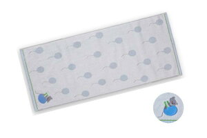 【送料無料】  こぐまちゃん フェイスタオルブルー ふうせん くま クマ 動物 アニマル こぐま社 絵本 タオル たおる 今治タオル 雑貨 グッズ