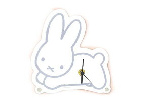 【miffy】【ミッフィー】アクリル置時計【ホワイト】【ウサギ】【ディックブルーナ】 【ミッフィーちゃん】【ナインチェ・プラウス】【絵本】【アニメ】【置き時計】【時計】【とけい】