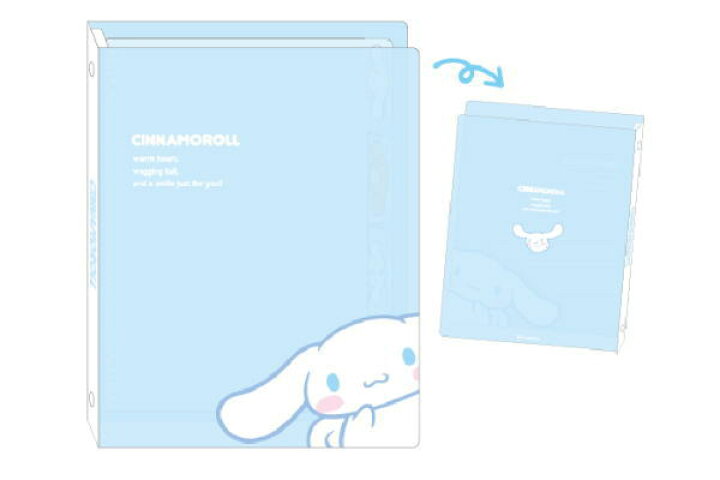 楽天市場 送料無料 サンリオキャラクター 8穴スリムルーズリーフバインダー シンプル シナモロール シナモちゃん シナモ しなもろーる しなも サンリオ ファイルケース ファイル バインダー 文房具 整理 雑貨 グッズ