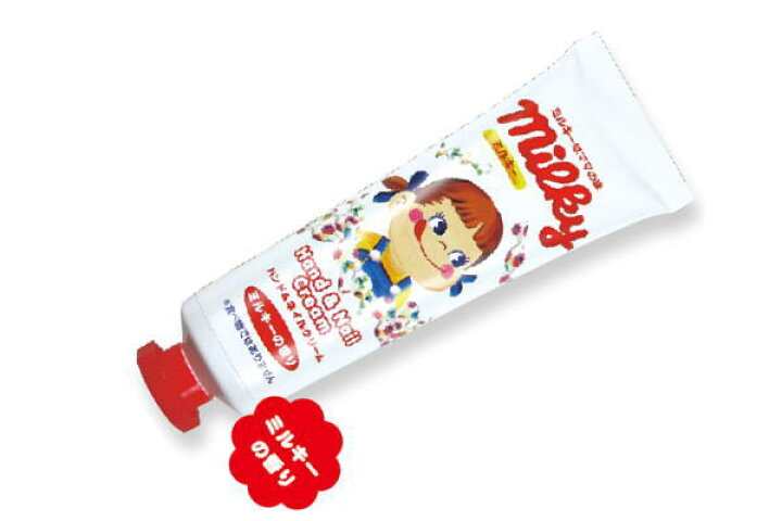 楽天市場 送料無料 ペコちゃん ハンドネイルクリーム ミルキーの香り ミルキー 不二家 Milky ママの味 ペコ ポコ Peko ふじや 保湿 乾燥 香り ハンドクリーム コスメ 美容 ケア用品 雑貨 グッズ ａｏｉ