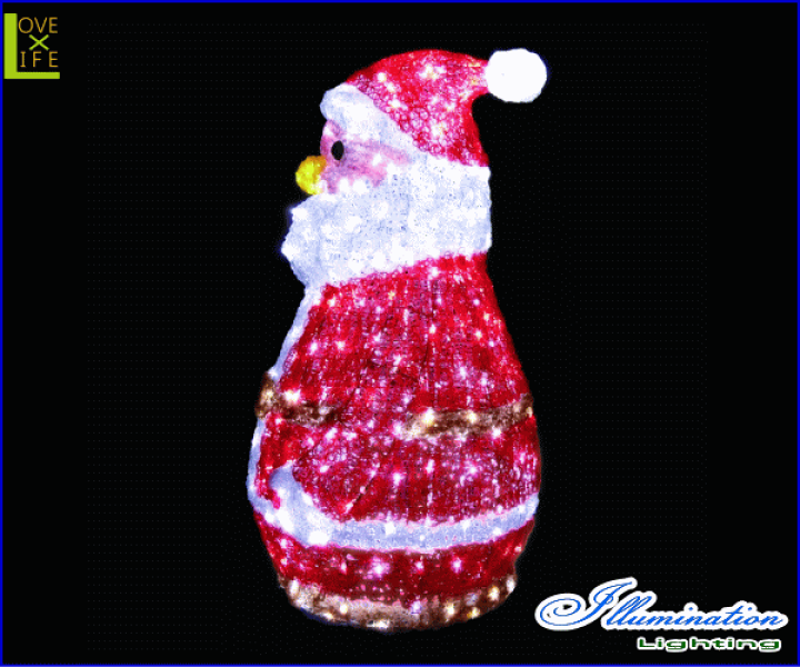 楽天市場】イルミネーション 大型商品 LED クリスタルグロー サンタ