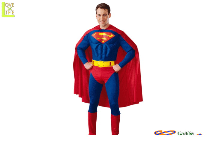 メンズ　88R8016　 マッスルチェスト スーパーマン(Superman)仮装　パーティ　着れば誰でもムキムキボディ♪☆AOIコレクションのコスプレシリーズ♪コスプレ　衣装　コスチューム　　 　大