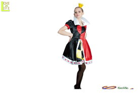レディ　80R2064　クィーン・オブ・ハート (不思議の国のアリス)Disney　ディズニー　仮装　パーティ　不思議の国のアリスに登場するハートの女王♪クイーンオブハート　コスプレ　衣装　コスチューム　 　大