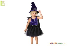 キッズ ストーリータイム ウィッチ赤ちゃん　キッズ　仮装　パーティ　ハロウィン　紫のおしゃれな魔女のコスチューム♪☆AOIコレクションのコスプレ♪コスプレ　衣装　コスチューム　　 　大
