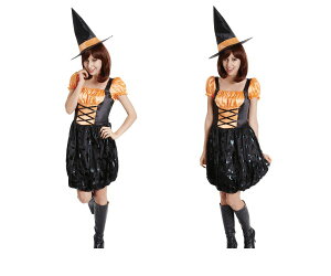 バルーンウィッチ オレンジ魔女 ウィッチ 魔法使い 仮装 コスプレ スタンダードなウィッチに新型登場☆AOIコレクションのコスプレ♪コスチューム    大