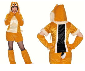 レディ　95R273　アダルト モコモコ デールDale　 (Disney)チップ&デール　ディズニー　仮装　パーティ　あったか素材でモコモコかわいい♪☆AOIコレクションのコス♪コスプレ　衣装　コスチューム　　 　大