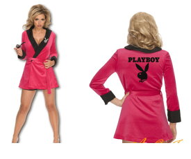 レディ　88R9294　プレイボーイ　セクシー ガウンスモーキングジャケット　Playboy　仮装　パーティ　プレイボーイのウサギさんロゴがかわいい♪☆AOIコレクションのコスプレシリーズ♪コスプレ　衣装　コスチューム　 　大