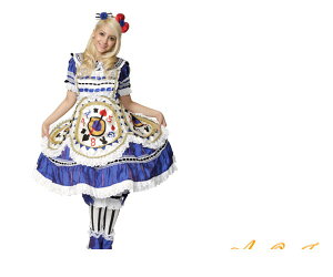 レディ 95R292 Aliceハローキティ キティちゃん アリス 仮装 パーティ サンリオ キティちゃんとアリスのコレボレーション!♪☆AOIコレクションのコスプレシリーズ♪コスプレ 衣