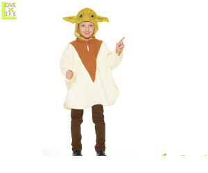 キッズ スターウォーズ ヨーダ ポンチョSTAR WARS YODA 子供 仮装 衣装 コスプレ コスチューム ハロウィン パーティ イベント キャラ HALLOWEEN グッズ かわいい 映画 お子