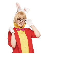 レディース　ホワイトラビットふしぎの国のアリス　白うさぎ　ディズニー　Disney　ハロウィン　コスプレ　コスチューム　衣装　仮装　集団仮装　かわいい