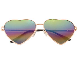 グッズ　ハートサングラスレインボー　サングラス　めがね　アイテム　小物　パーティ　クリスマス　コスプレ　コスチューム　衣装　仮装　かわいい