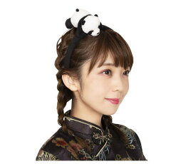 グッズ　抱きつきパンダカチューシャパンダ　カチューシャ　ヘアアクセサリー　アニマル　動物　ヘア　アイテム　小物　ウィッチ　子供　キッズ　コスプレ　コスチューム　集団仮装　集団コスプレ　衣装　仮装　かわいい