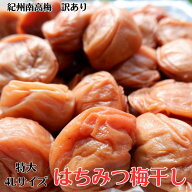 紀州南高梅　はちみつ梅干し　1kg（4Lサイズ）　わけありご家庭用【国産】【和歌山県産】【訳あり】【B級…