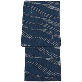 仕立て浴衣 メンズ -5F- 藍色/絞り染め調 プラスサイズ LL/3L/4L/5L-Size 綿100%