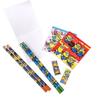 ミニオンズ文具4点セット 24入【景品 おもちゃ 子供会 お祭り くじ引き 縁日 お子様ランチ】