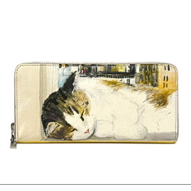 マンハッタナーズ 財布 Manhattaner's トップパース 長札入れ ラウンドファスナータイプ 「ぐっすりフェデリコ」オーク 長財布 本革 猫 猫柄 メンズ レディース 男女兼用 ブランド 大人 猫好き ネコ ねこ 女性 かわいい