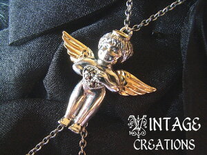 �s���������t�yVINTAGE CREATION�@48�z�V�g�ƃn�[�g�Ƀ}�[�J�T�C�g�̃V���o�[�l�b�N���X /�A�����J����̃C���|�[�g�W���G���[