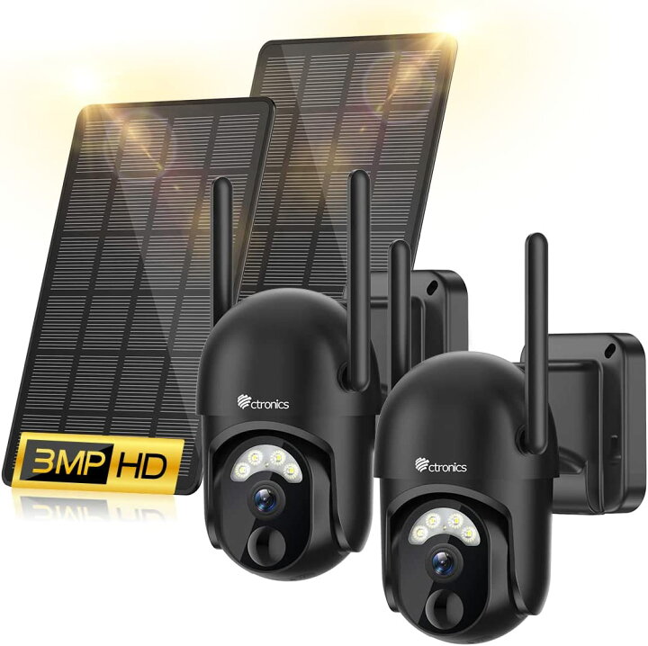 楽天市場】【2台セット！3MP画質・夜間カラー】Ctronics 防犯カメラ 