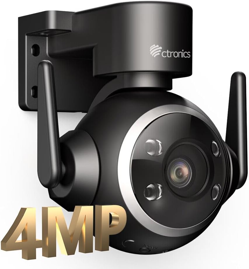 当店限定販売】 4MP 2.5K 屋外 防犯カメラ Ctronics 5G 有線LAN