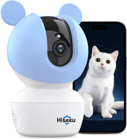 【ダイナミック版・400万画素】Hiseeu ネットワークカメラ IPカメラ PTZ 監視カメラ Alexa 屋内 カメラ（暗視撮影 ）（双方向音声）（動体検知）家庭監視ベビー/ペット/高齢者見守りWiFi 屋内ワイヤレス防犯カメラ(2.4 Ghz WiFi対応，5Ghz対応不可)