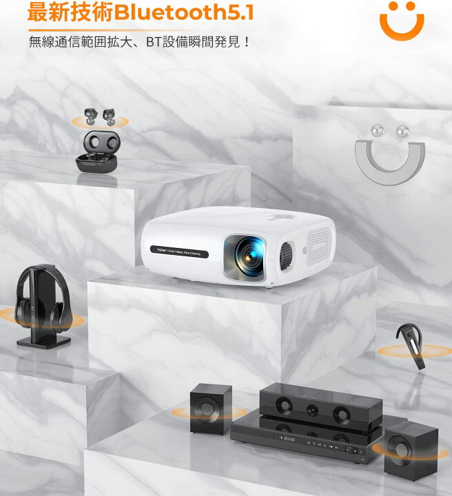 楽天市場】プロジェクター 家庭用 6D自動台形補正 12000lm 4K 5G WiFi 