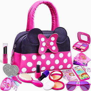 【並行輸入品】ミニーマウス 子供 化粧品 セット スマホ 車のスマートキー サングラス メイク おもちゃ お化粧セット 女の子 メイクごっこ 遊び 豪華セット お化粧おもちゃ 化粧バッグ かわ