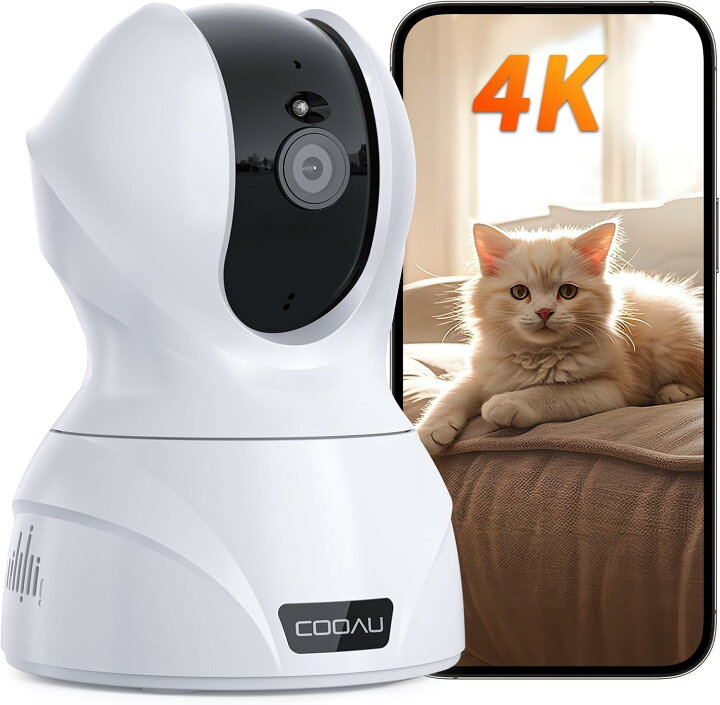 楽天市場】【臨場感溢れる800万画素・5GWIFI対応】COOAU ペットカメラ 