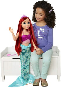 ysAiz fBYj[ AG rbO TCY h[ 80cm l` 傫  vZX Disney Princess Ariel Doll My Size 32" Tall Playdate Ariel Doll with Long Flowing Hair & Dinglehopper Hairbrush, Disney's The L