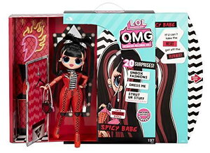 ysAiz LOLTvCYI OMG o XpCV[xCu LOL GI[G ւ l` ̎q  ߋt@bV h[ LOL Surprise OMG Spicy Babe Fashion Doll - Dress Up Doll Set with 20 