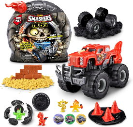 ZURU スマッシャーズ モンスターホイール レッドフレイム ミステリーパック モンスタートラック サプライズトイ 25種以上 組み立て クラッシュ遊び コレクション ごっこ遊び ままごと おもちゃ 誕生日 クリスマス 女の子 男の子 【並行輸入品】Smashers Monster