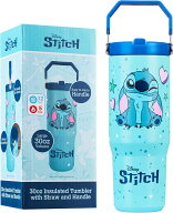 ディズニー スティッチ タンブラー 30oz 約850ml ストロー付き ステンレス 保温カップ 蓋付き 持ち手付き…