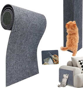 猫用爪とぎ 猫 爪研ぎマット 猫 つめとぎ 防止 シート DIYトリミング可能な猫爪とぎマット(ソファ補強固定釘10本付き)猫 壁紙保護シート ポリエステル繊維製 耐摩耗 家具傷防止 ソファ、