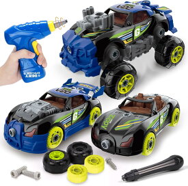REMOKING 大工 おもちゃ 3IN1 車おもちゃ 組み立て おもちゃ モンテッソーリ 音と光と手遊びいっぱい 知育玩具 工具 おもちゃ 想像力/創造力 集中力 3 4 5 6 7 8 歳 男の子女の子 プレゼント 子供おもちゃ人気 誕生日プレゼント クリスマス