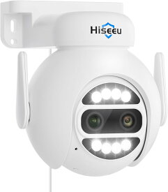 【追跡機能・10倍ズーム】 Hiseeu 屋外 防犯カメラ 400万画素 10倍光学ズーム付き PTZ監視カメラ Hiseeu製NVR増設可能 センサー発光/双方向音声/動体検知/IP66級防水防塵/家庭監視ベビー/ペット/スマート連動/自動上書き機能/専用アプリ/高齢者見守り WiFi屋内/屋外