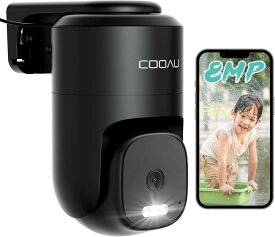【800万画素・内蔵アンテナ信号強化】 COOAU 防犯カメラ 屋外 ワイヤレス/wifi 8MP Wi-Fi6 25m遠距離暗視 H.265データ圧縮 夜間カラー撮影 監視カメラ PTZ機能 ネットワークカメラ 広角撮影 AI検知 声光威嚇 セキュリティカメラ 可復元自動追跡 IP66防水 遠隔操作 警報通知