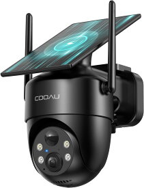 「新モデルソーラー高効率発電・500万高画素・360°撮影可能 」COOAU 防犯カメラ 屋外 ソーラー 完全ワイヤレス 監視カメラ 電源不要 配線工事不要 遠距離暗視 夜間カラー撮影 外部5DBIアンテナ 屋外ランキング 人体検知 パンチルト バッテリー内蔵 電池式 ぼうはんかめら 車