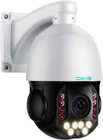 【PoE給電・800万画素】SV3C 防犯カメラ PoE 屋外 監視カメラ PTZカメラ 18倍光学ズーム 4K 最新AI人体検知 双方向音声 遠隔操作 IP66防水 屋外防犯カメラ 24時間録画 onvif対応 poeカメラ 有線