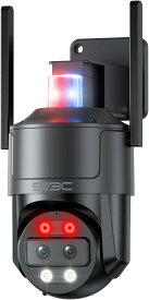 SV3C 防犯カメラ 屋外 ワイヤレス 2.4g/5g対応 監視カメラ wifi 800万画素 人体検知 AI検知 ネットワークカメラ ipカメラ ヒューマン検知 双方向音声 暗視撮影 防水 録画 スマホ/パソコン対応 Camhipro対応 HiP2P対応 NVR対応 黒