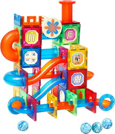 MAGBLOCK 122ピース マグネットブロック パイプ ビー玉 ガラス玉 知育玩具 子供 男の子 女の子 誕生日 プレゼント クリスマス