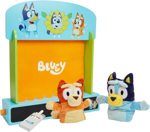 ブルーイ パペット シアター 木製 プレイセット ブルーイ&ビンゴ 人形付き ごっこ遊び シアターセット ぬいぐるみ ごっこ遊び ままごと おもちゃ 誕生日 クリスマス 女の子 男の子【並行輸