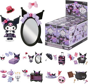 ハローキティ&フレンズ クロミのゴシックルーム ミニチュア フィギュアセット 8体フルセット サンリオ公式 ブラインドボックス ジオラマ背景付き おもちゃ ごっこ遊び ままごと おもちゃ