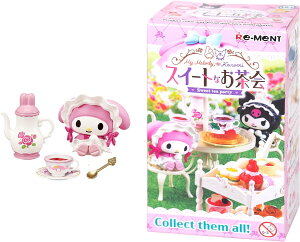 ハローキティ&フレンズ マイメロディとクロミのスイートティーパーティー ミニチュアフィギュア サンリオ公式 ブラインドボックス 1個入り おもちゃ ごっこ遊び ままごと おもちゃ 誕生