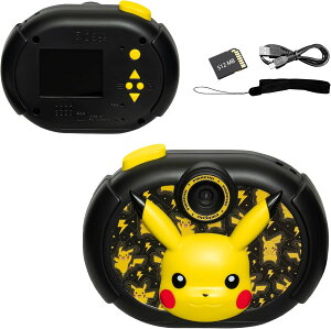 ポケモン ピカチュウ キッズ カメラ SDカード対応 動画撮影 デジタルステッカー内蔵 子供用 デジカメ ギフトに最適 ギフト おもちゃ ごっこ遊び ままごと おもちゃ 誕生日 クリスマス 女の子