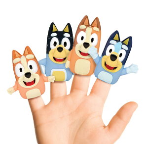u[C rS W{ wl` 4̃Zbgbh  PVC Cߋ V mgC V ܂܂  a NX}X ̎q j̎q Bluey Jumbo Finger Puppets, 4 Piecey
