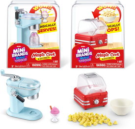 ミニブランズ Really Works マジック クック キッチン アイスクリームメーカー＆ポップコーンマシンセット｜ZURU製｜ミニチュアキッチン家電 非食用コレクション玩具 ごっこ遊び ままごと おもちゃ 誕生日 クリスマス 女の子 男の子【並行輸入品】