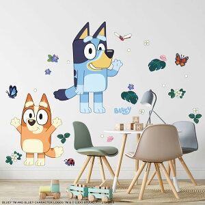 RoomMates �u���[�C���r���S �E�H�[�� �V�[�� �X�e�b�J�[ �E�H�[���f�J�[�� �\���Ă͂����� �ǃf�R �������V�� �܂܂��� �������� �a���� �N���X�}�X ���̎q �j�̎q�y���s�A���i�zBluey and Bingo C