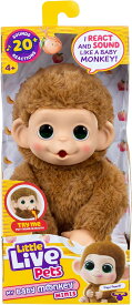 リトルライブペット ベビーモンキーミニ ペピピーチ インタラクティブ ペットトイ サウンド20種以上 高さ約7.4インチ お世話遊び対応 ごっこ遊び ままごと おもちゃ 誕生日 クリスマス 女の子 男の子【並行輸入品】Little Live Pets Baby Monkey Minis