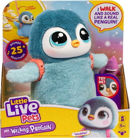 リトルライブペット マイペット ワドルズ ウォーキング ペンギン インタラクティブ ぬいぐるみ サウンド25種以上 リード付き ごっこ遊び ままごと おもちゃ 誕生日 クリスマス 女の子 男の子【並行輸入品】Little Live Pets Walking Penguin My Pet Waddles