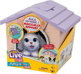 リトルライブペット マイ パピーズ ホーム ミニ プレイセット ピンク 組み立て式 ドッグハウス 子犬 ぬいぐるみ カスタマイズ ごっこ遊び ままごと おもちゃ 誕生日 クリスマス 女の子 男の子【並行輸入品】Little Live Pets My Puppy's Home Mini Playset